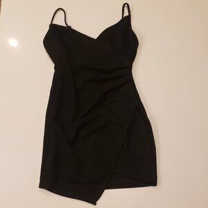 Iris Black Body Hugging Mini Dress